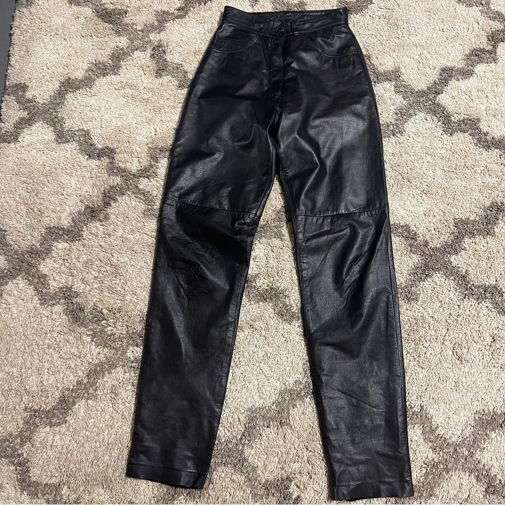 High waisted leather Pants